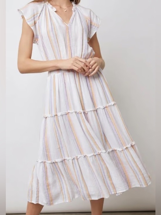Rails Dresses & Skirts - NWOT Rails - Women's Amellia Striped Linen Blend Tiered Dress